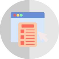 Online Survey Flat Scale Icon vector