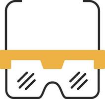 Eye Protector Skined Filled Icon vector