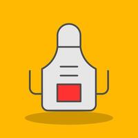Apron Filled Shadow Icon vector