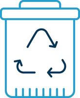 Recycling Line Blue Two Color Icon vector