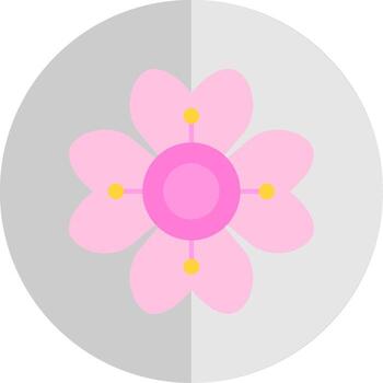 Hydrangea Flat Scale Icon vector