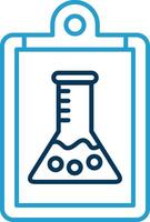 Report Line Blue Two Color Icon vector
