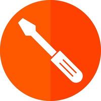 Screwdriver Glyph Red Circle Icon vector