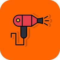 Dryer Filled Orange background Icon vector