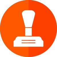 Gear Stick Glyph Red Circle Icon vector