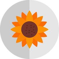 Sunflower Flat Scale Icon vector