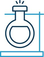 Lab Line Blue Two Color Icon vector