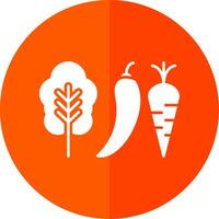 Vegetables Glyph Red Circle Icon vector