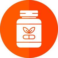 Supplements Glyph Red Circle Icon vector