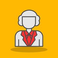 Judge Filled Shadow Icon vector