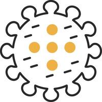 Virus Skined Filled Icon vector