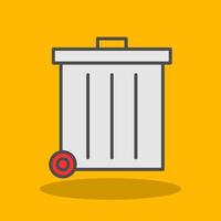 Refuse Filled Shadow Icon vector