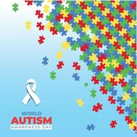 mundo autismo día antecedentes 2 abril mundo autismo conciencia día antecedentes vector