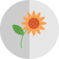 Sunflower Flat Scale Icon vector