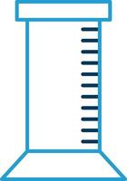 Graduated Cylinder Line Blue Two Color Icon vector