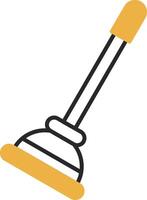 Plunger Skined Filled Icon vector