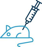 Animal Testing Line Blue Two Color Icon vector