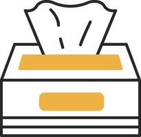 Tissue Box Skined Filled Icon vector