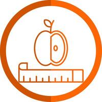 Diet Line Orange Circle Icon vector