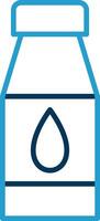 Water Bottles Line Blue Two Color Icon vector