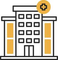 Hospital Skined Filled Icon vector