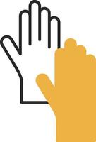 Cleaning Gloves Skined Filled Icon vector