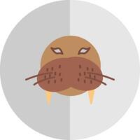 Walrus Flat Scale Icon vector