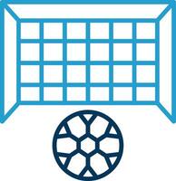 Goal Post Line Blue Two Color Icon vector