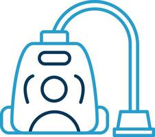 Vacuum Cleaner Line Blue Two Color Icon vector