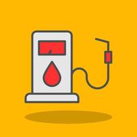 Gas Pump Filled Shadow Icon vector