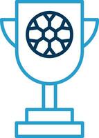 Trophy Line Blue Two Color Icon vector