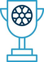 Trophy Line Blue Two Color Icon vector