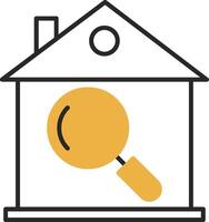 House Inspection Skined Filled Icon vector