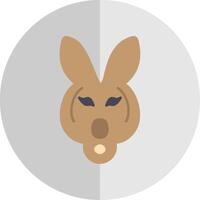 Kangaroo Flat Scale Icon vector