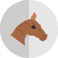 caballo plano escala icono vector
