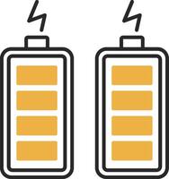 Batteries Skined Filled Icon vector