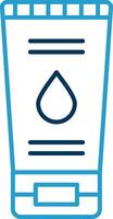 Face Wash Line Blue Two Color Icon vector