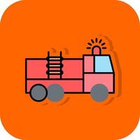 Firefighter Filled Orange background Icon vector