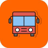 Bus Filled Orange background Icon vector