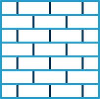 Brickwall Line Blue Two Color Icon vector