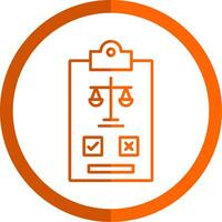 Regulation Line Orange Circle Icon vector