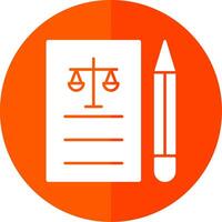 Legal Glyph Red Circle Icon vector