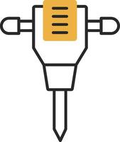 Jack Hammer Skined Filled Icon vector