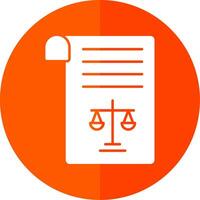 Legal Document Glyph Red Circle Icon vector