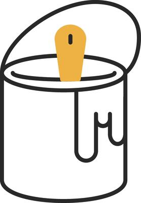 Tin with Paint Skined Filled Icon