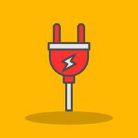 Plug Filled Shadow Icon vector