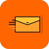 Mail Filled Orange background Icon vector