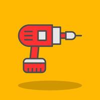 Drill Filled Shadow Icon vector