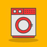 Washing Machine Filled Shadow Icon vector