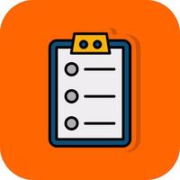 To Do List Filled Orange background Icon vector